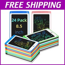 Kids LCD Doodle Board, 8.5" Colorful Drawing Tablet, 24 Pack