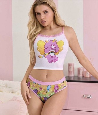 Women s Dreamy Bear Care Bears Lightweight Breathable Cami Sleepwear Set Medium