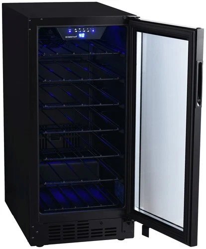 EdgeStar BWR301BL 15"W 25 Bottle Built-In Single Zone Wine Cooler - Black - Picture 6 of 12