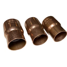 42 x 35 mm Copper Pipe Reducing Coupling, 1.3 mm Wall, Sweat Connection, Qty 3