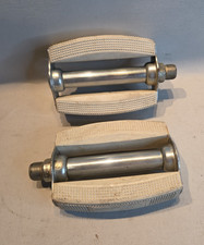 WECO WHITE RUBBER BLOCK PEDALS Vintage West German  1970s Bicycle 