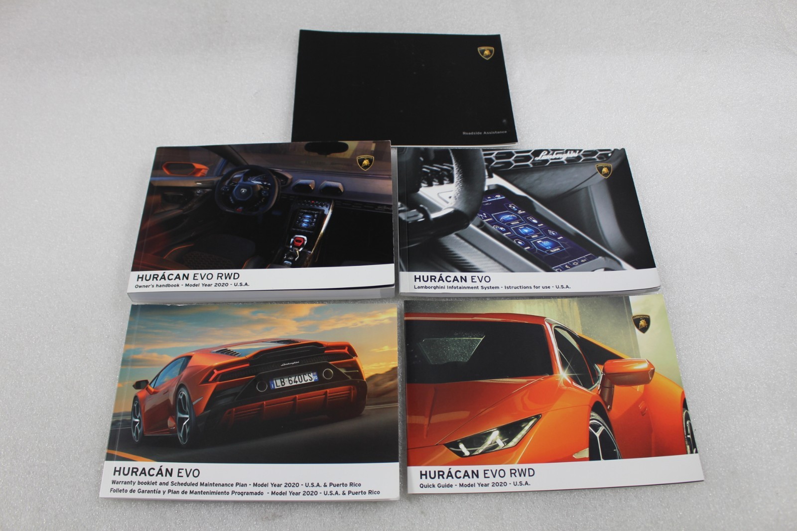 2020 Lamborghini Huracan EVO, Owners Manual w/Case & Books, Used