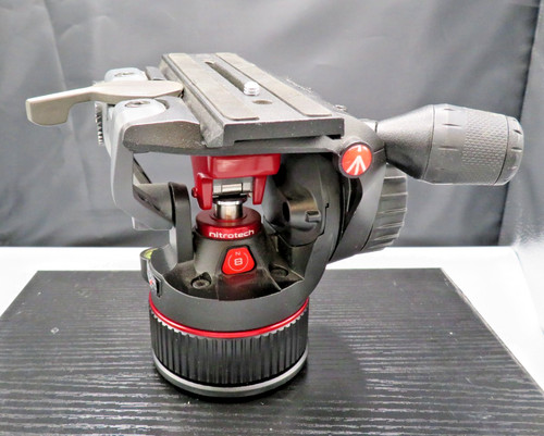 Manfrotto Nitrotech N8 Fluid Video Head MVHN8AH & 75mm Half Ball Short Handle