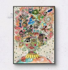 Goddess Activities – Original Mixed Media Collage Art | Whimsical Feminine Boho Goddess Activities – Original Mixed Media Collage Art | Whimsical Feminine Boho