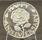 1997 FINE SILVER HAPPY ANNIVERSARY ROUND - ONE OUNCE .999 FINE SILVER