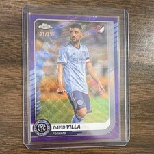 Topps Chrome MLS 2025 Purple Wave /75-David Villa New York City FC 