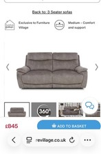 3-Seater Electric Recliner Sofa From Furniture Village( Brand New)