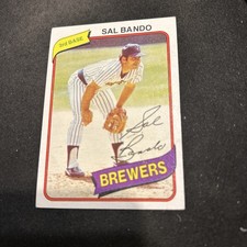 1980 Topps Baseball Card #715 Sal Bando Milwaukee Brewer ExNm Free Shipping!