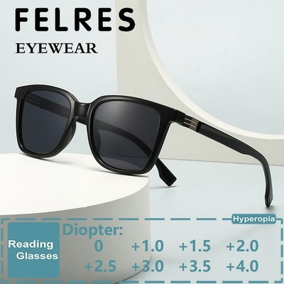 Classic Oval Tinted Reading Glasses Men Women Outdoor Shade Presbyopic Glasses