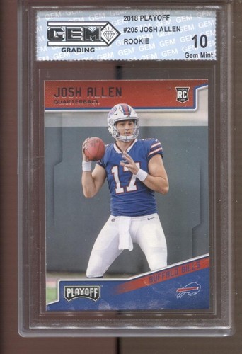2018 Josh Allen Playoff #205 Gem Mint 10 RC Rookie Buffalo Bills