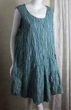 Cut Loose Sz XL Crinkle JADE REALLY COOL FLOWING 39" Long Lagenlook Tunic Top