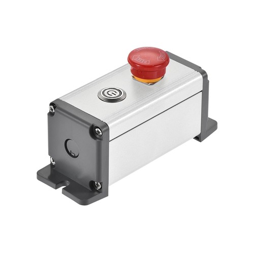 2 Holes 16mm Aluminum Switch Button Station Box w a PG7 Gland and Mounting Base - Afbeelding 7 van 7
