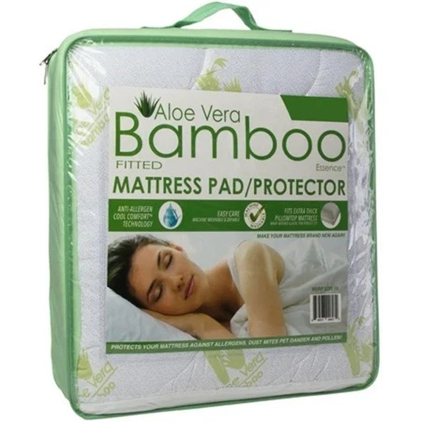 Extra Thick Quilted King Mattress Pad with Cooling Bamboo Viscose - 8-21” Pocket