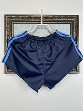 Vintage 90's Adidas West Germany Blue Nylon Athletic Shorts Run Men's Size M