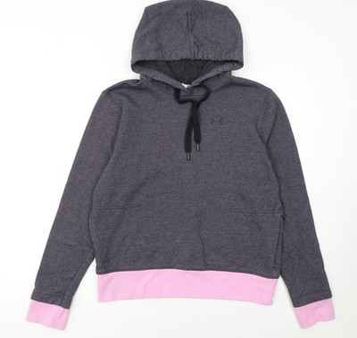 Under Armour Damen Pullover Hoodie Grau Rosa Größe M Loose Fit