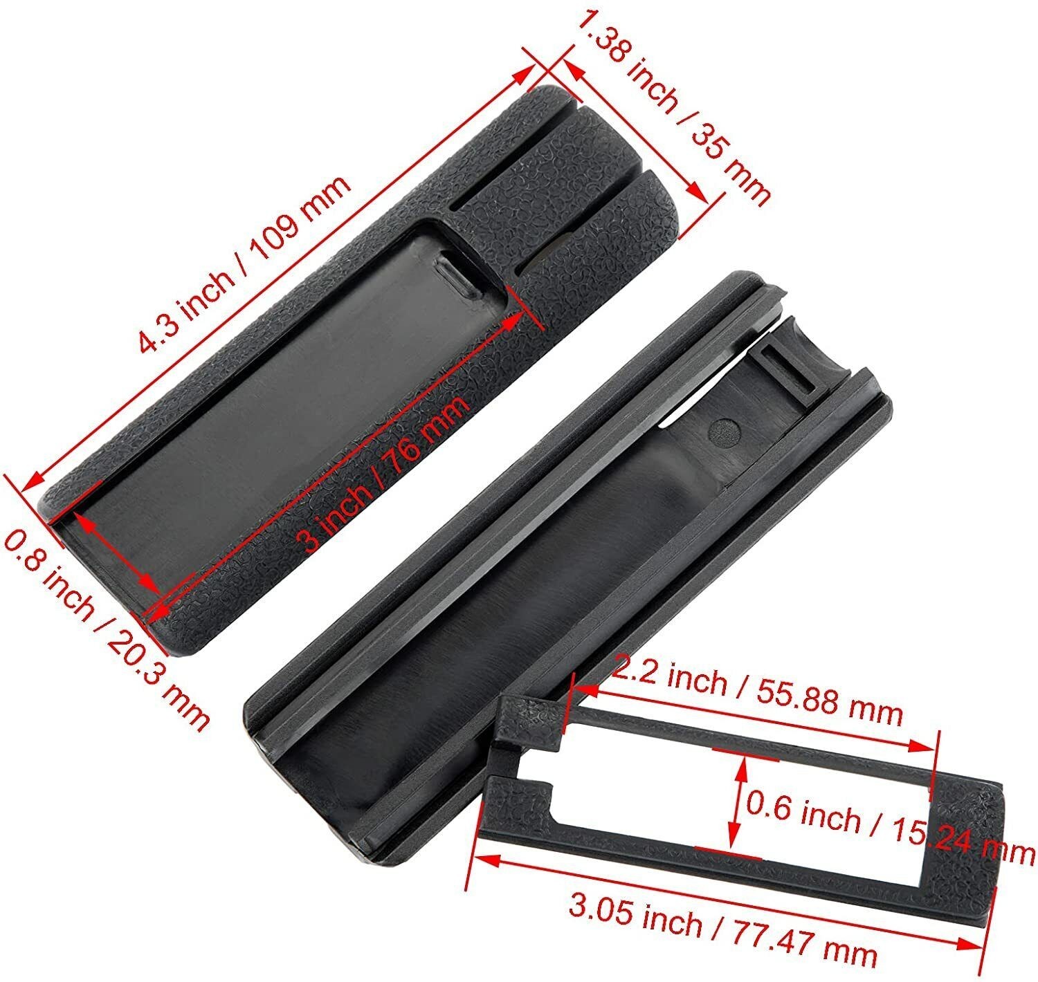 2 Pack Tactical Flashlight Tape Switch Plate Mount Kit Pressure Mount for PEQ