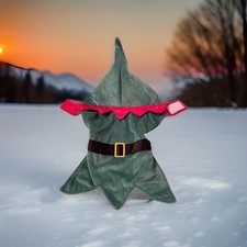 Dog Holiday Elf Costume Christmas North Pole Outfit By Pet Central Size Small