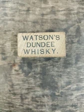 Watson's Dundee Whisky - Double 6 - Wood Domino - Advertising Vintage 