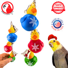 Bonka Bird Toys 1220 Christmas Jingle Ducks Festive Cage Bauble Parrot Holiday
