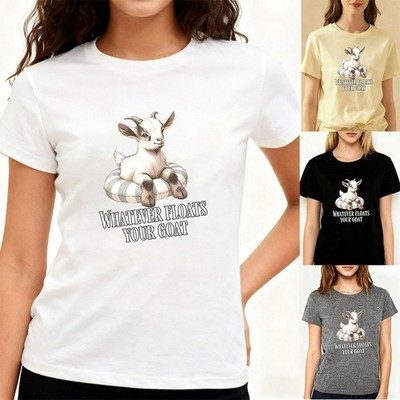 Baby Goat 'Sometimes I Just Need A Nap' Graphic T-Shirt Women's Cute Casual Top