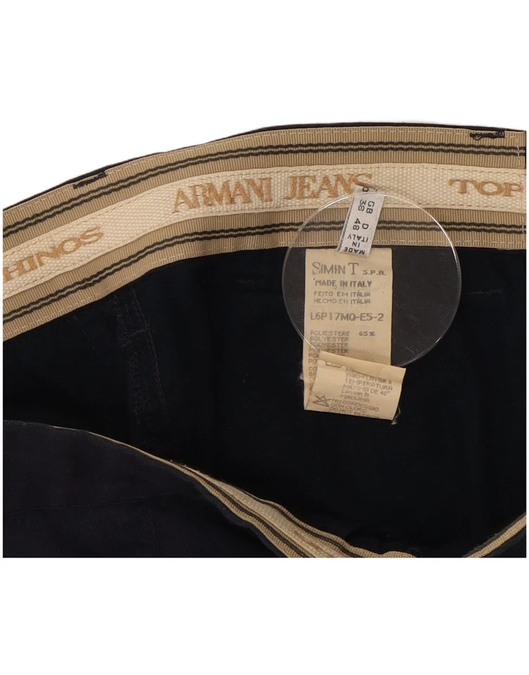 Pantalones chinos rectos ARMANI IT 48 medianos W32 L33 azul marino AN09 para hombre Foto 3 de 3