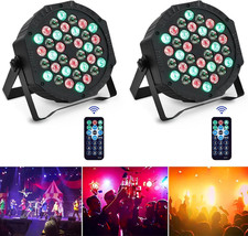 2PCS Stage Lights 36LED 72W Disco Light RGB DMX512 with Remote Control, Par Ligh