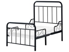 Extendable Kids Bed Metal ANAIS 90 x 200 cm (EU Single) Black
