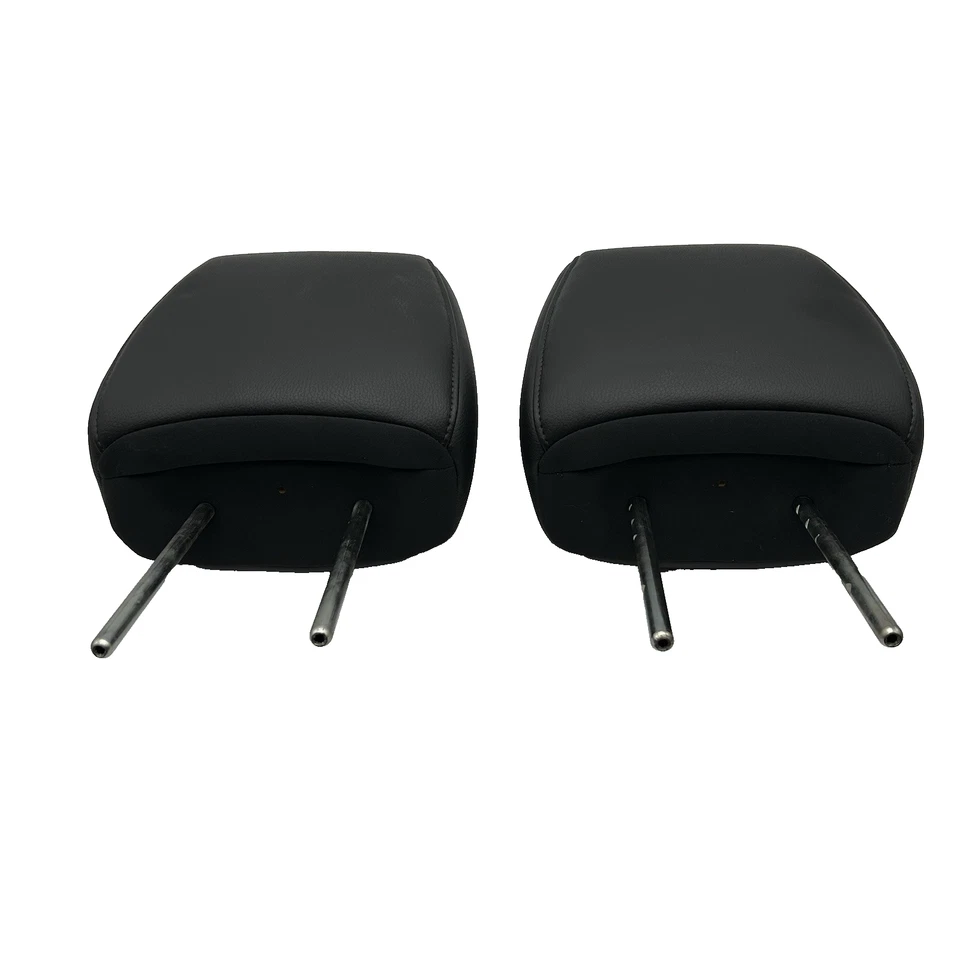 2015 16 2017 Ford Expedition Black Leather Front Driver Passenger Seat Headrests - Image 3 of 4