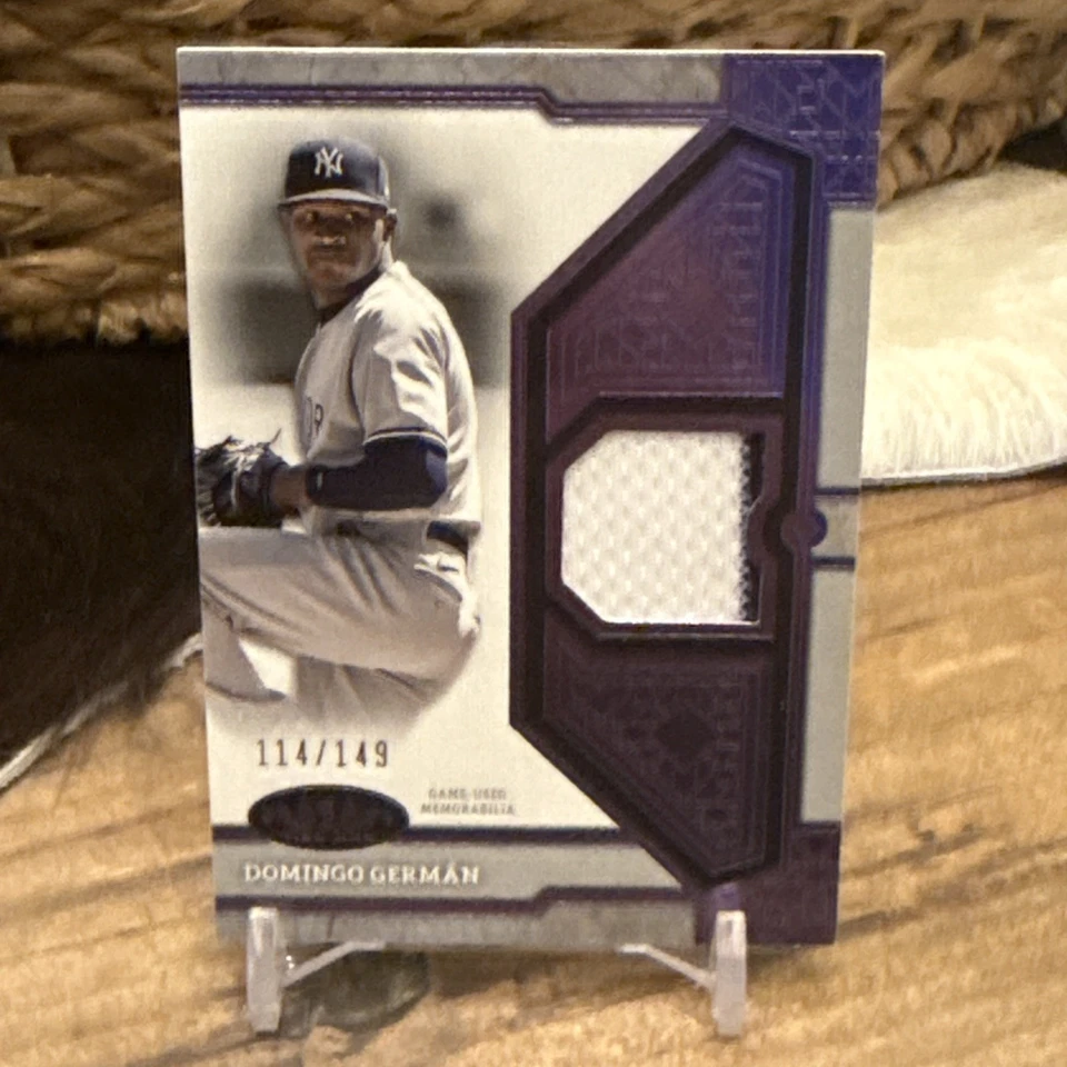 2024 Topps Tier One Relics Purple Foil Domingo German GAME-USED JERSEY  /149 - Image 2 of 4