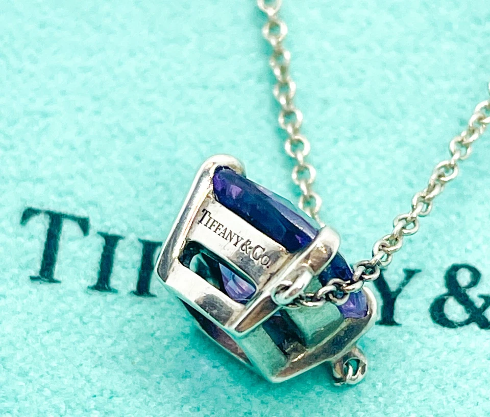 Collar colgante Tiffany & Co amatista brillante plata de ley 16" Foto 3 de 4