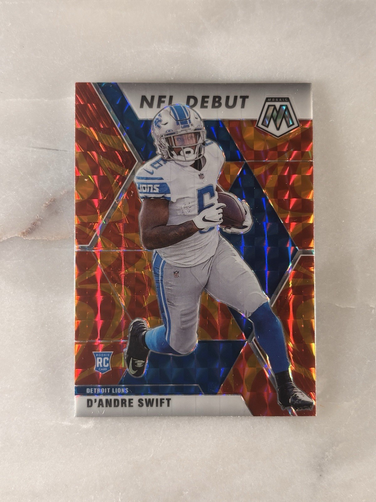 2020 Panini Mosaic - NFL Debut D'Andre Swift #274 Reactive Blue Mosaic Prizm (RC
