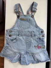 Vintage Levi Strauss Embroidered Overall Skirt Dress Girls 18 monthsDenim