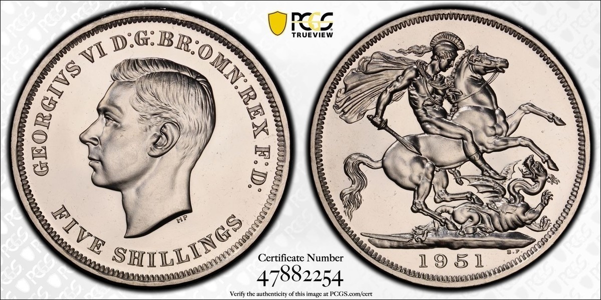 1951 Crown PCGS PL62 英国　ジョージ６世 1951 Crown PCGS PL62 英国 ジョージ6世 - メルカリ