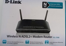 D-Link Wireless N300 ADSL2 + Modem Router - DSL-2750B usato