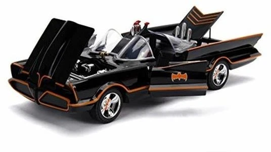 Jada - Batman classic TV Series - Batmobile 1966 1:18 - con 2 figure e luci - Immagine 3 di 4