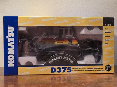 NEW! Diecast First Gear Komatsu D375A Crawler Bulldozer 1:50 WHITE SUNRISE 
