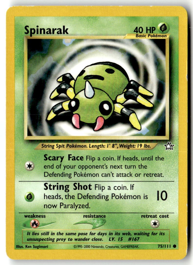 Spinarak 075/111 Unlimited - Neo Genesis - PTCG - LP
