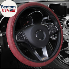 Leather Steering Wheel Cover,Anti Slip Car Steering Wheel Cover for Car Decorati