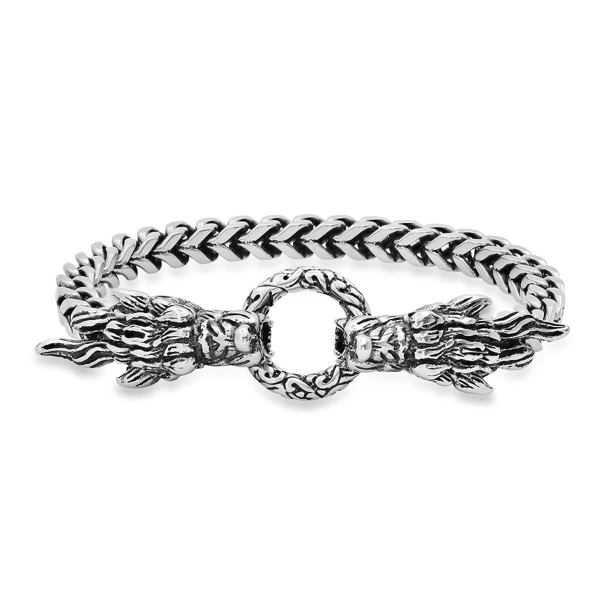 Men's Stainless Steel Dragon Head Bracelet