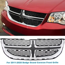 For 2011-2020 Dodge Grand Caravan Front Grille Upper Bumper Grille Chrome