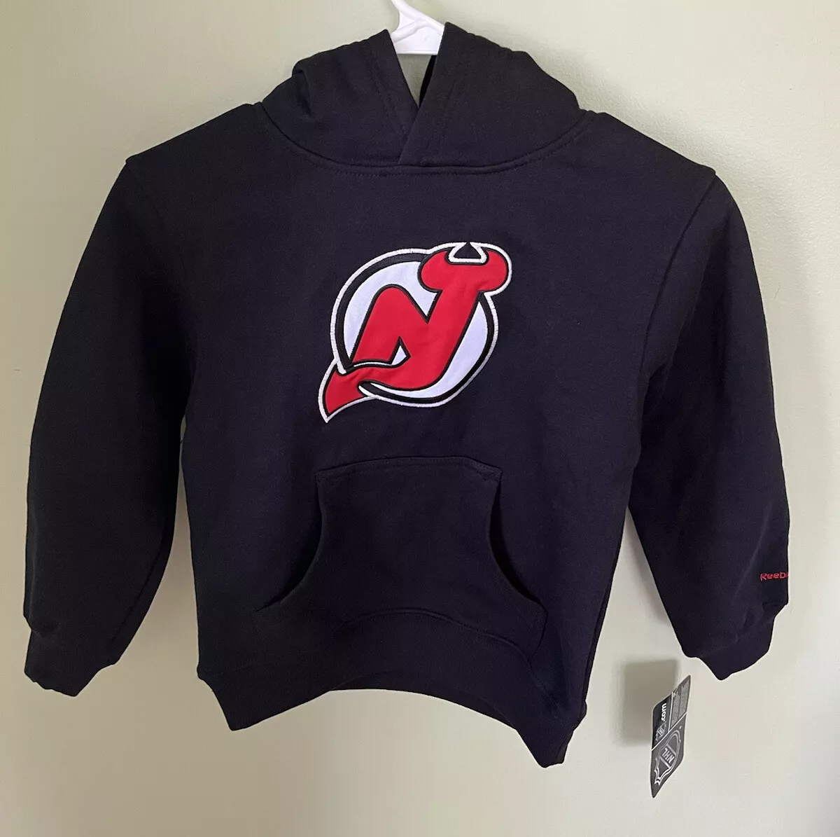 Reebok NHL New Jersey Devils Hockey Hoodie Pullover Youth Large 7