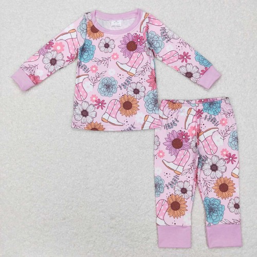 Adorable Baby Girl Sleeper Bow Purple Pajama Bamboo 2 Pcs Clothes Lot - Picture 6 of 16