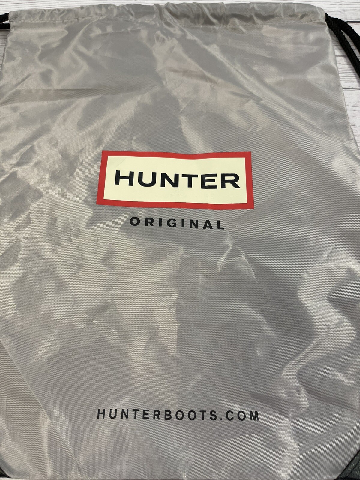 Hunter Boots Gray Drawstring Duster Bag - image 2
