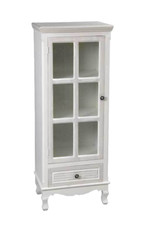 VETRINA ANTA CASSETTO RIPIANI SHABBY CHIC VETRINETTA LEGNO ELEGAN 120*48*32 cm