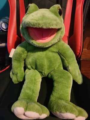 24K Polar Puff Jumbo Frog Plush Hand Puppet Play Talkin Fritz FULL