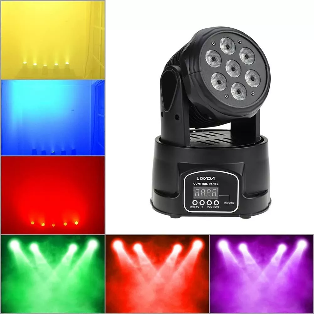 Lixada Moving Head Light 7x10W Moving Head 4 In 1 RGBW