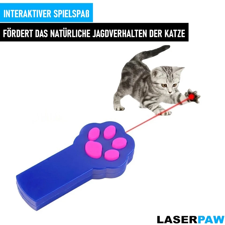 Laserpaw Pointeur Laser Rouge Jouet pour Chat Patte Design Laser Jeu Animal - Photo 2/4