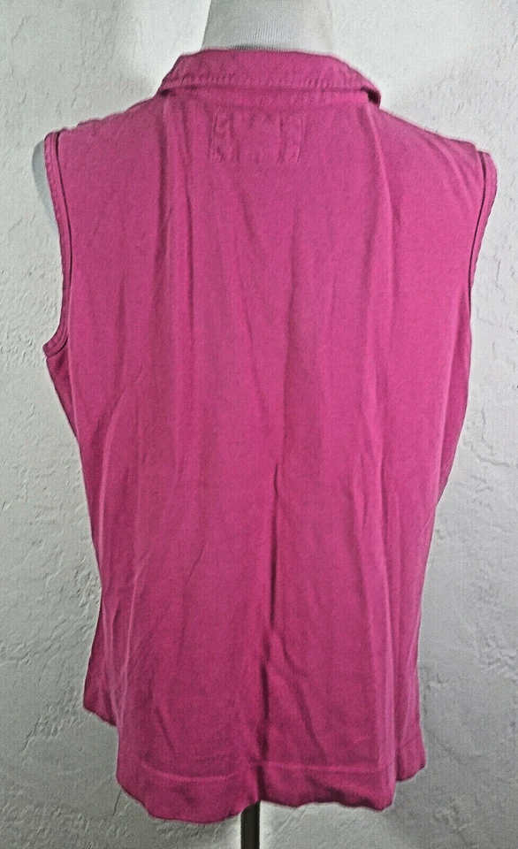 Camiseta sin mangas Mountain Lake Sport para mujer talla XL pequeña rosa cuello en V camisa Foto 3 de 4