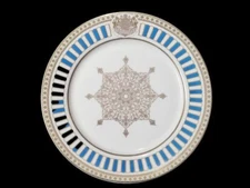 Lot of 6 Mappin & Webb porcelain plate Of Princely Hyderabad state coat of arms 