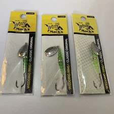 Lot Of 3 NIP Mack's Wedding Ring Spinner Classic ~ 09060 Nickel/Green Lure